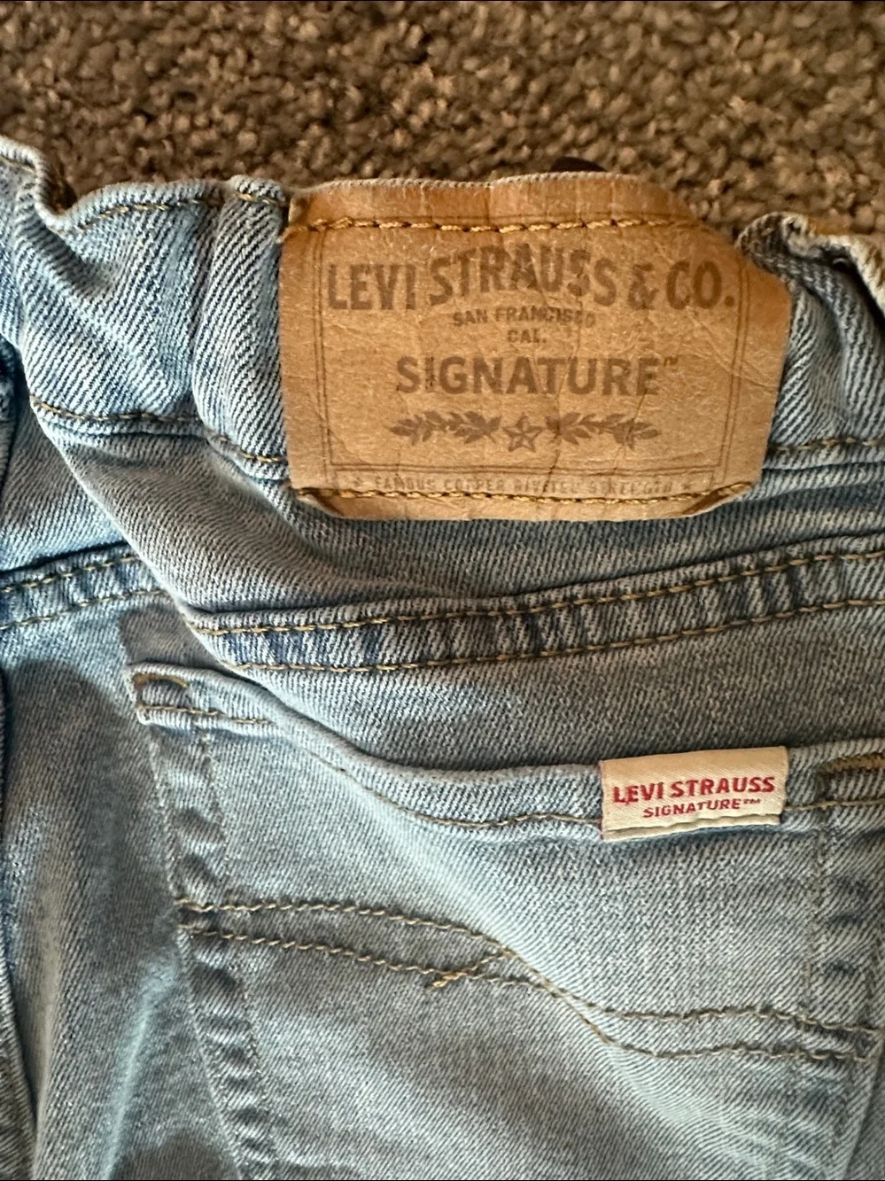 Levi's Light Blue Straight-Leg Jeans with Ankle Ties